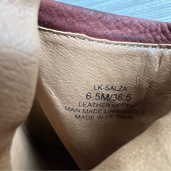 Lucky Brand Salza brick red leather asymmetrical ankle boots with zipper sz 6.5 - Picture 11 of 13